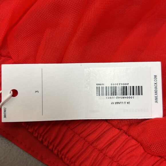 Janie and Jack 1000348542 Moto Red Tiered Tulle Skirt NWT - Picture 4 of 8